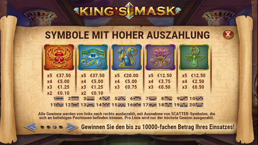 Kings Mask Feature Symbols De - partycasino