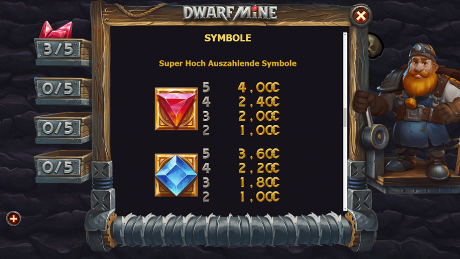 Dwarf Mine Feature Symbols De - partycasino