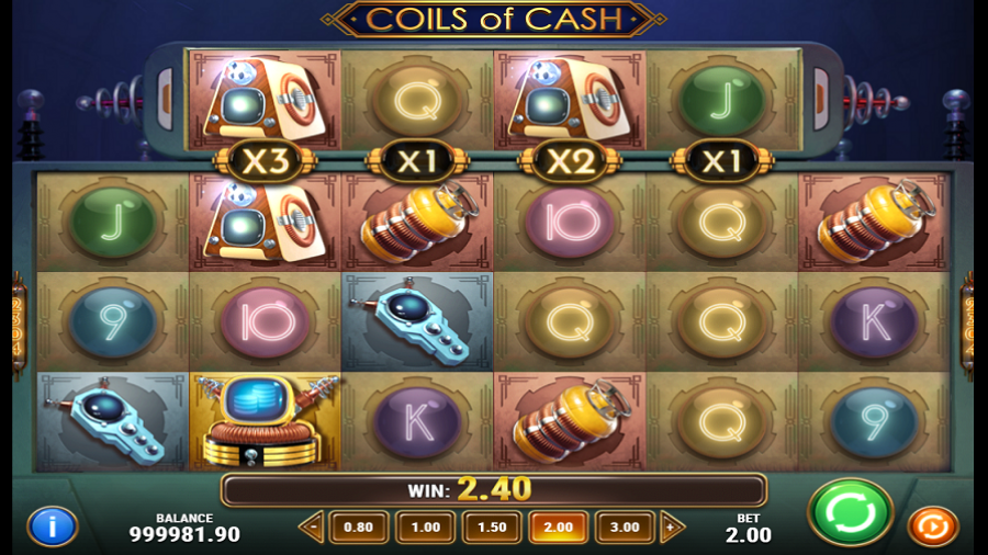 Coils Of Cash Bonus - partycasino