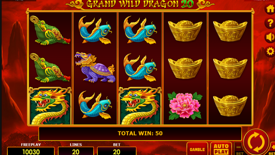 Grand Wild Dragon 20 Bonus - partycasino-canada