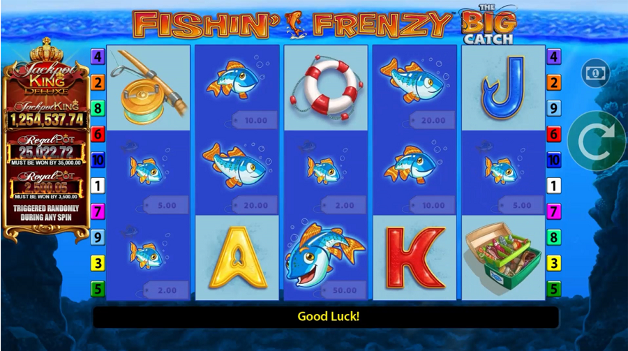 Fishin Frenzy The Big Catch Jackpot King Slot - partycasino-canada