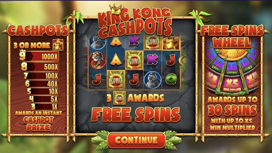 King Kong Cashpots Jackpot King Slot - partycasino-canada