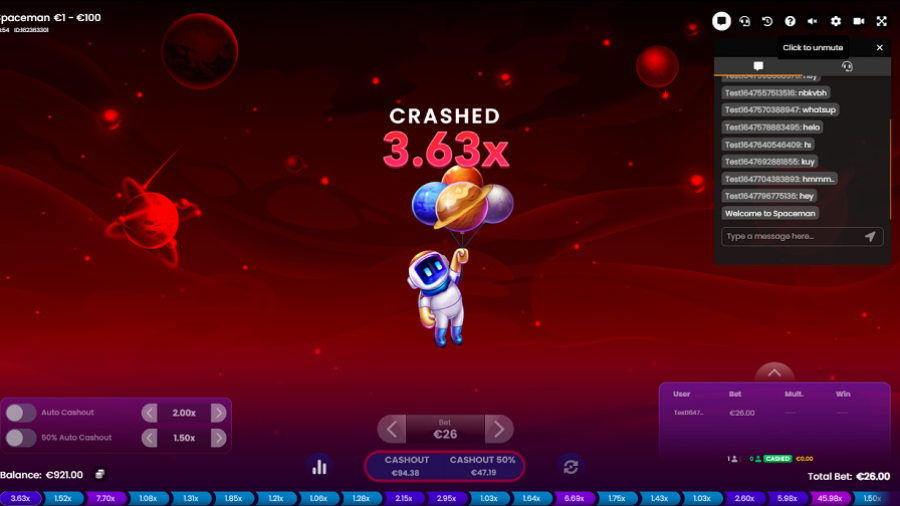 Spaceman Crash - partycasino-canada