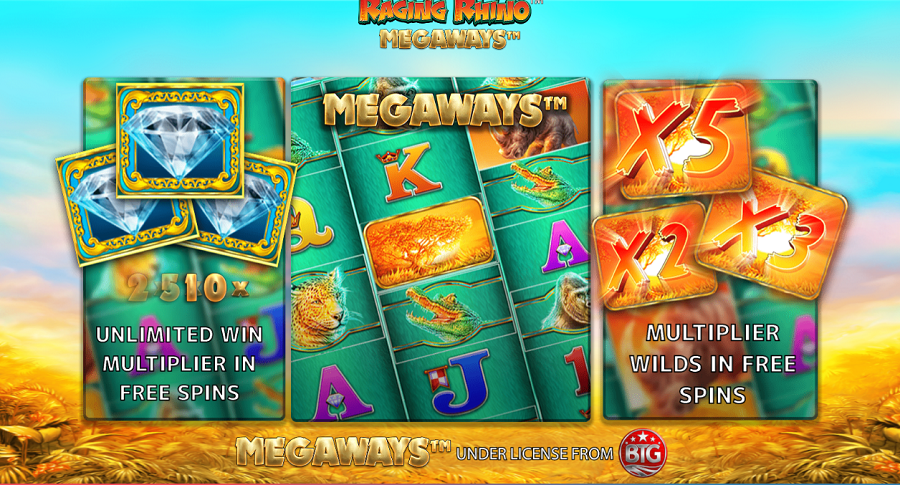 Raging Rhino Megaways Slot - partycasino-canada