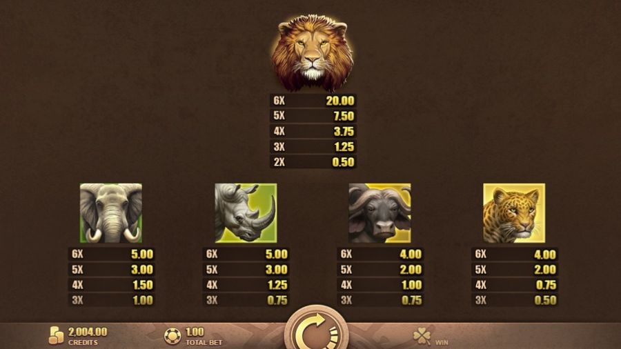 Lion Strike Feature Symbols Eng - partycasino