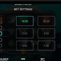 11 Coins Of Fire Bet - partycasino
