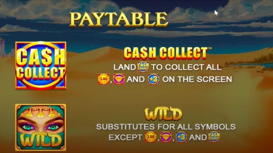 Sahara Riches Cash Collect Feature Symbols - partycasino