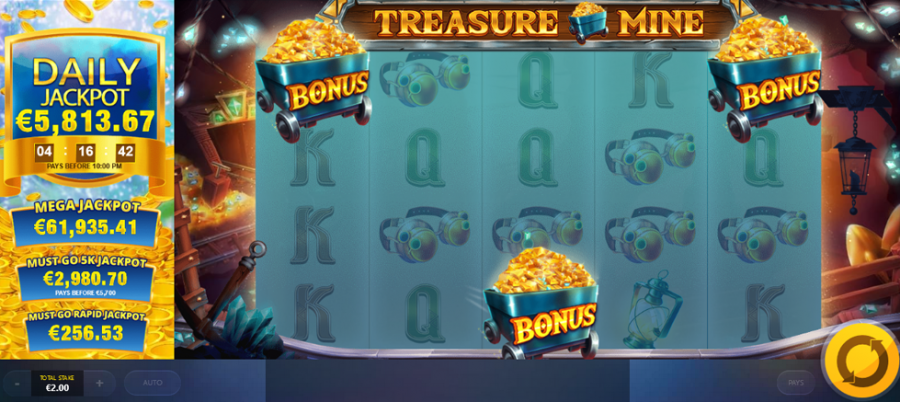 Treasure Mine Bonus - partycasino