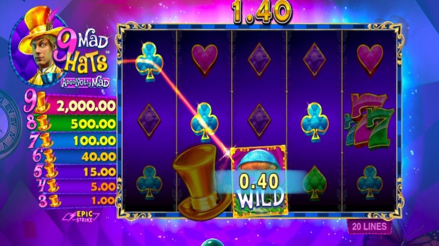 9 Mad Hats Absolootly Mad En Slot - partycasino