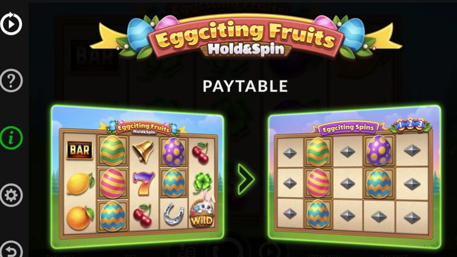 Eggciting Fruits Hold And Spin Symbols - partycasino