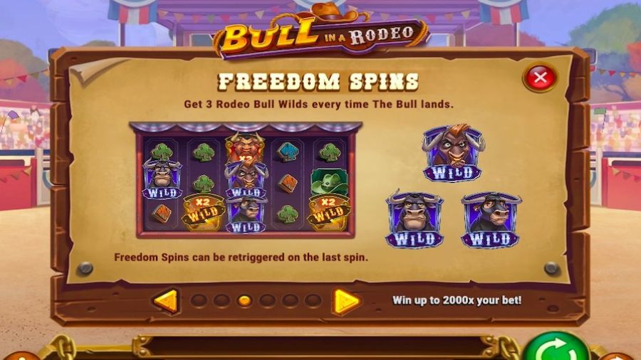 Bull In A Rodeo Feature Symbols - partycasino