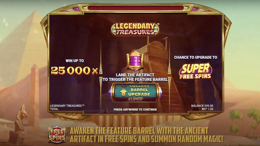 Legendary Treasures Bonus - partycasino