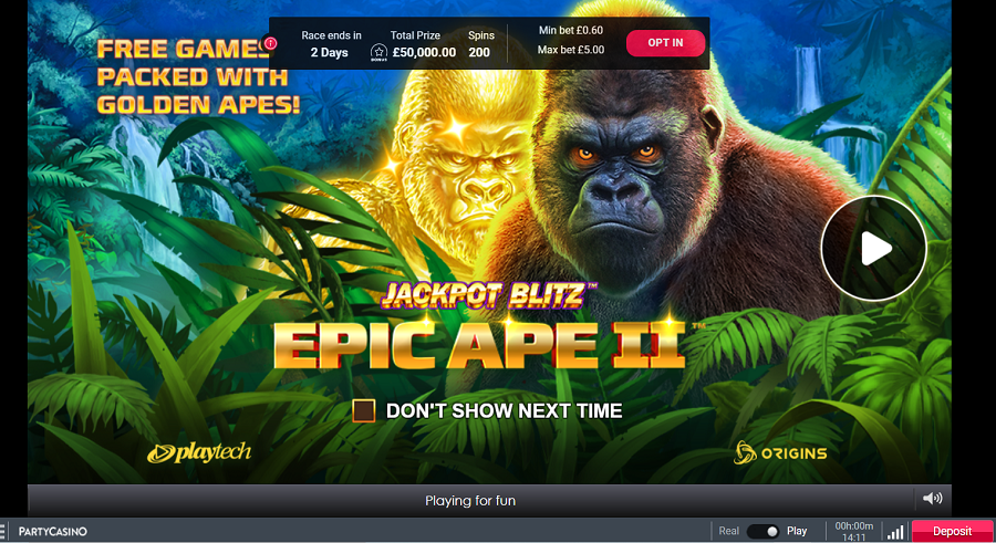 Epic Ape Ii Slot - partycasino