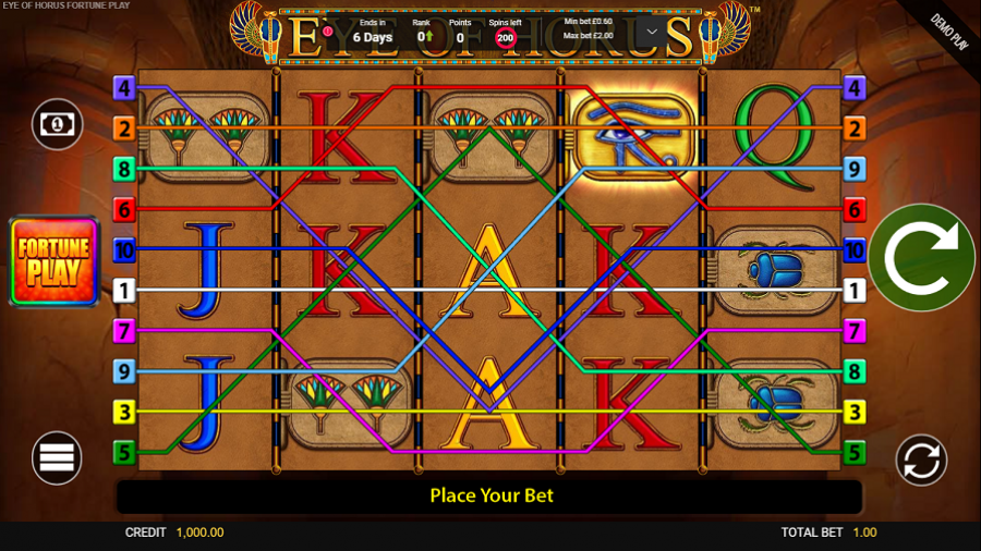 Eye Of Horus Fortune Play Slot Eng - partycasino