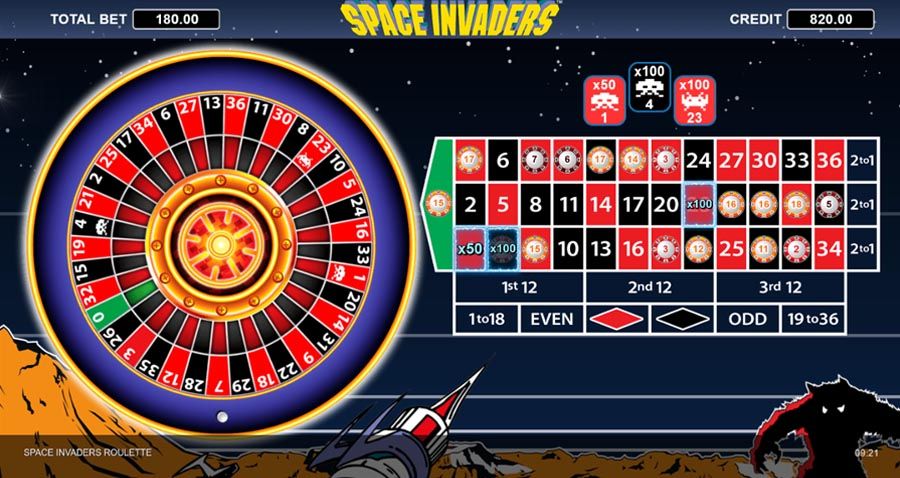 Space Invaders Roulette Play - partycasino