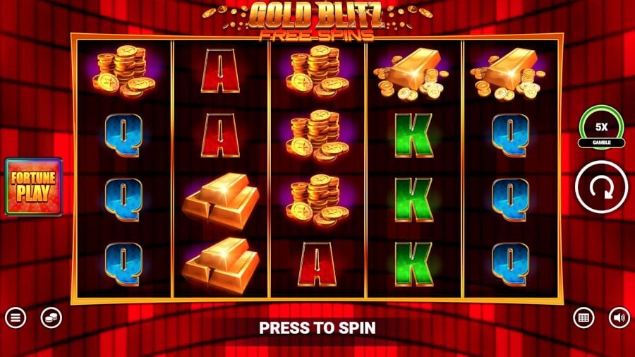 Gold Blitz Free Spins Fortune Play Base Game - partycasino