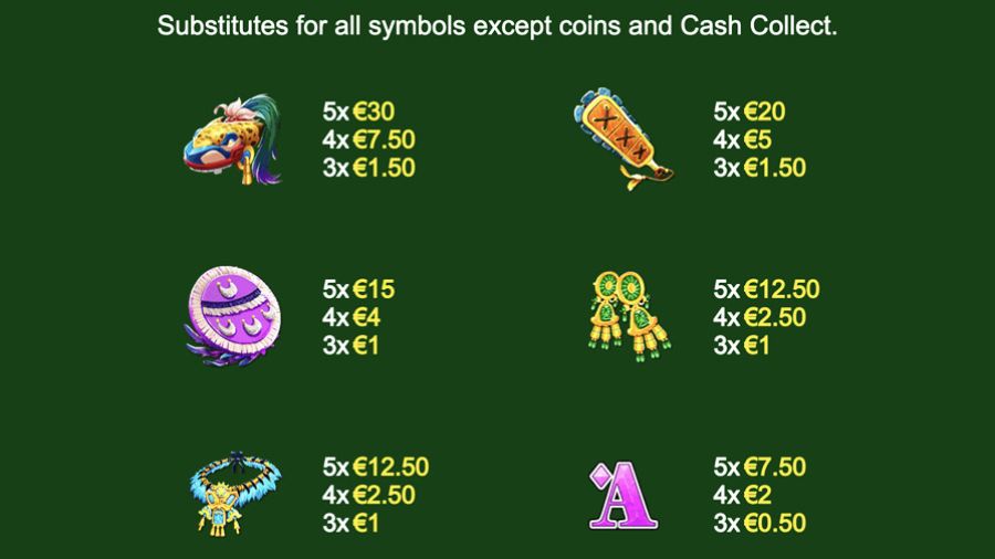 Azteca Cash Collect Symbols - partycasino