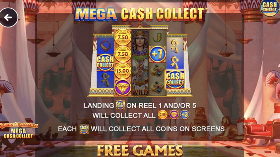 Queen Of Pyramids Mega Cash Collect Symbols - partycasino