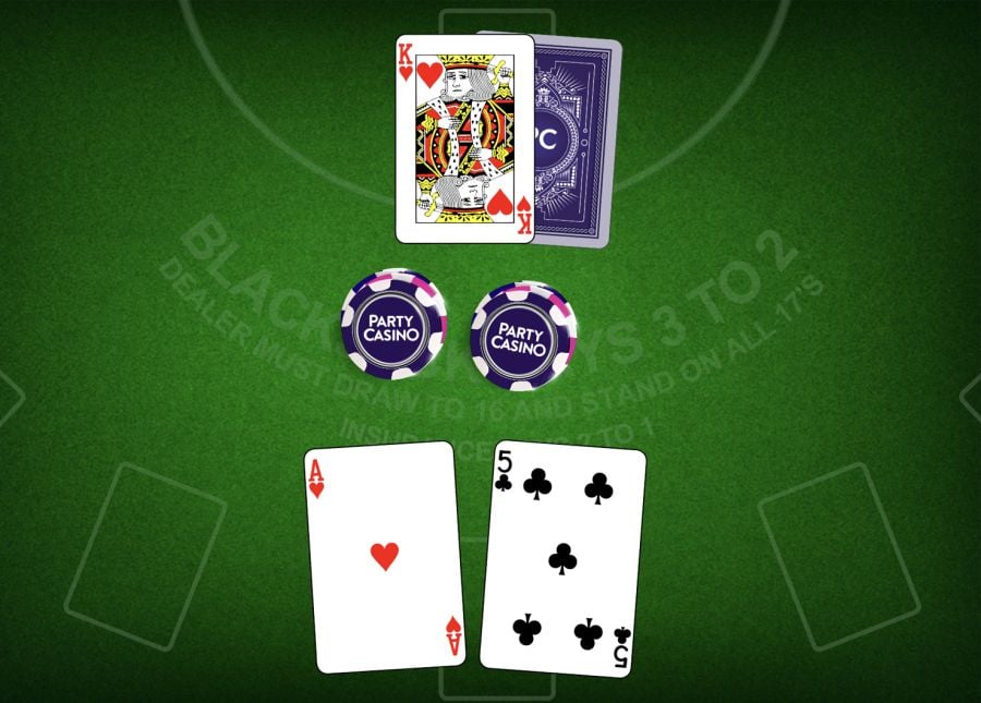 Blackjack Hand Soft Totals - partycasino