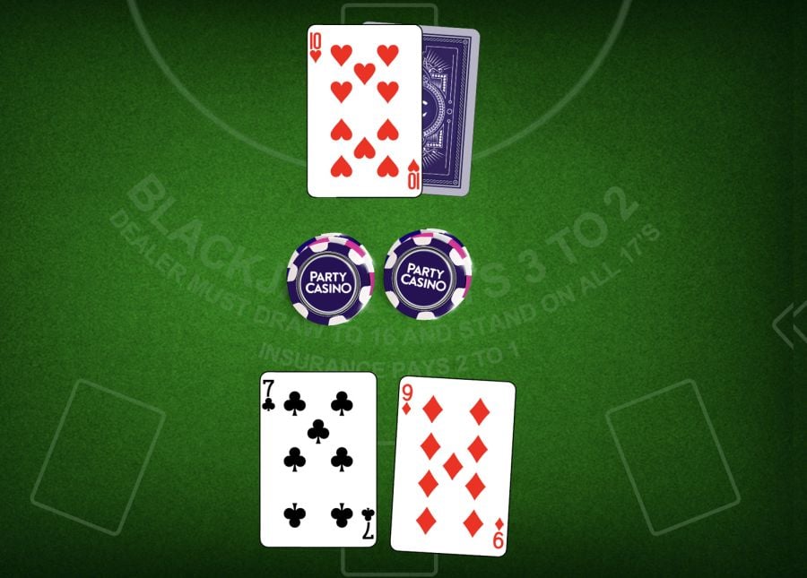 Blackjack Hand Hard Totals - partycasino
