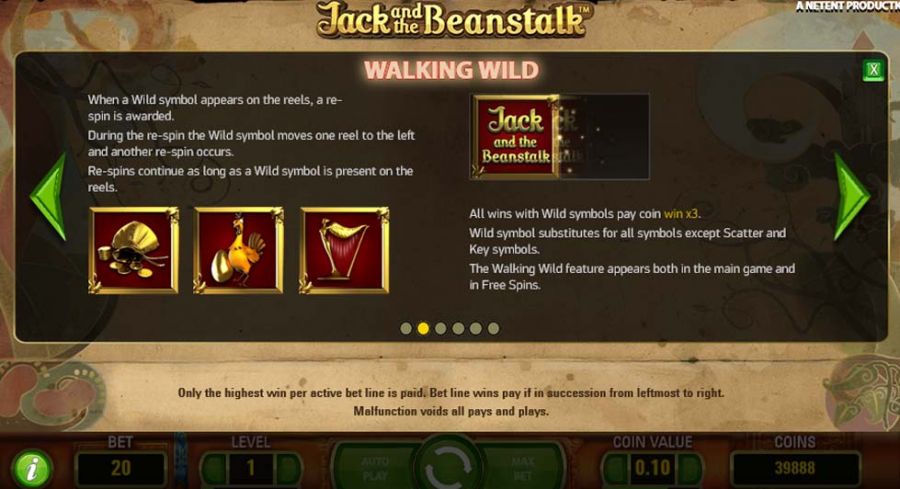 Jack And The Beanstalk Featured Symbols - partycasino