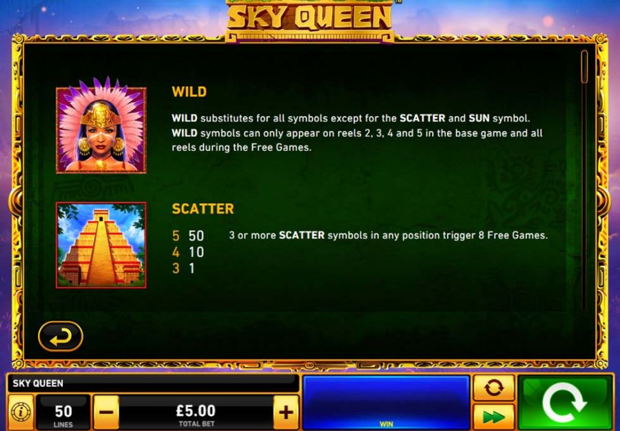 Sky Queen Featured Symbols - partycasino