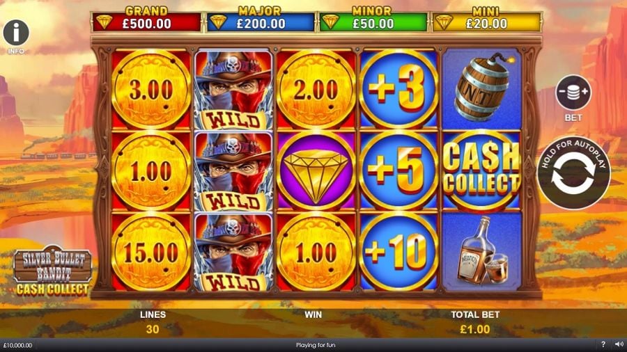 Silver Bullet Bandit Cash Collect Slot Eng - partycasino