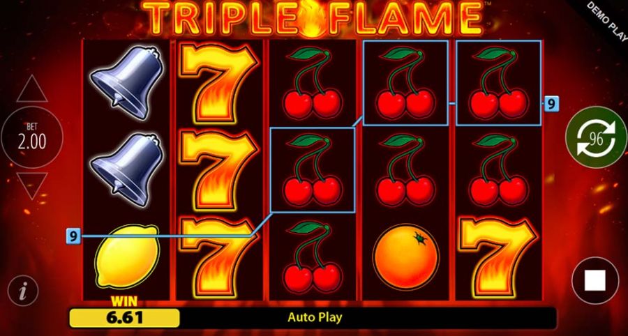 Triple Flame Win - partycasino