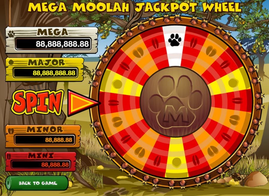 Mega Moolah Jackpot Wheel - partycasino