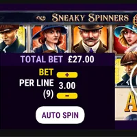 Sneaky Spinners Bet - partycasino