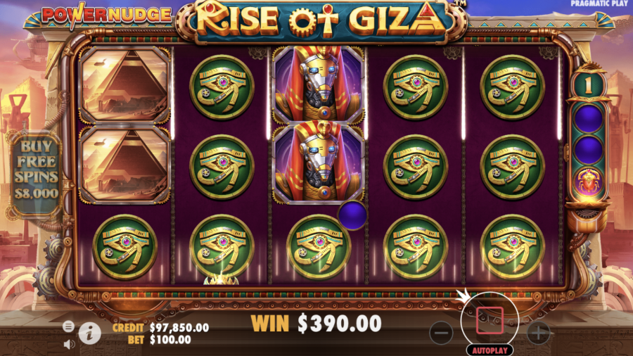 Rise Of Giza Powernudge Bonus - partycasino