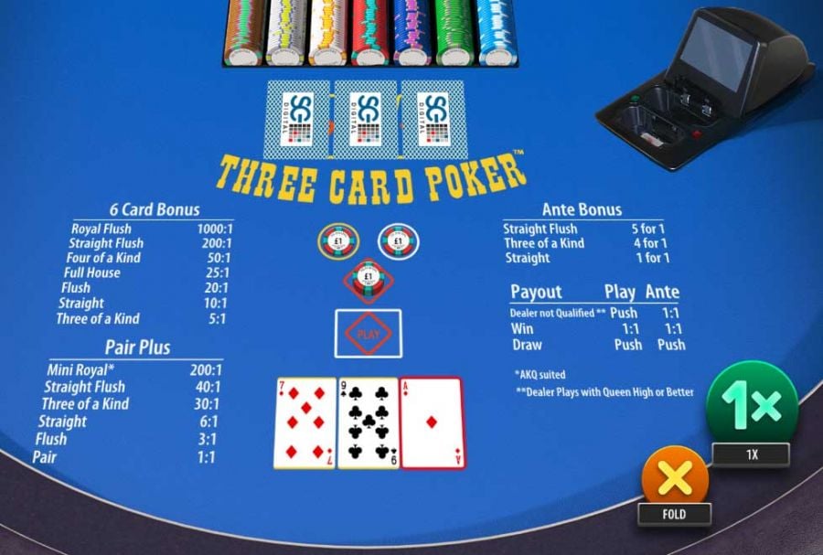 3 Card Poker Game - partycasino