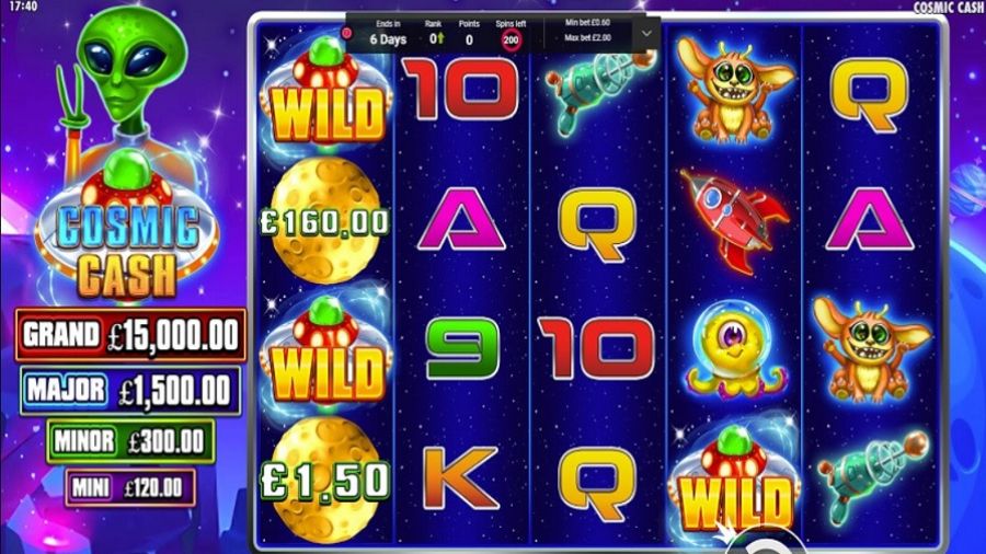 Cosmic Cash Slot Amended - partycasino