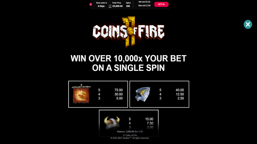 11 Coins Of Fire Feature Symbols Eng - partycasino