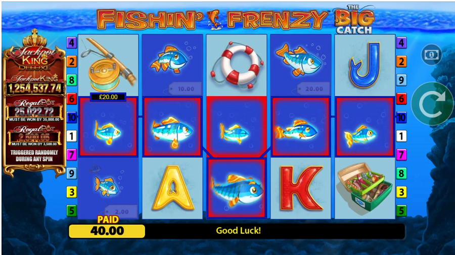 fishin frenzy slots