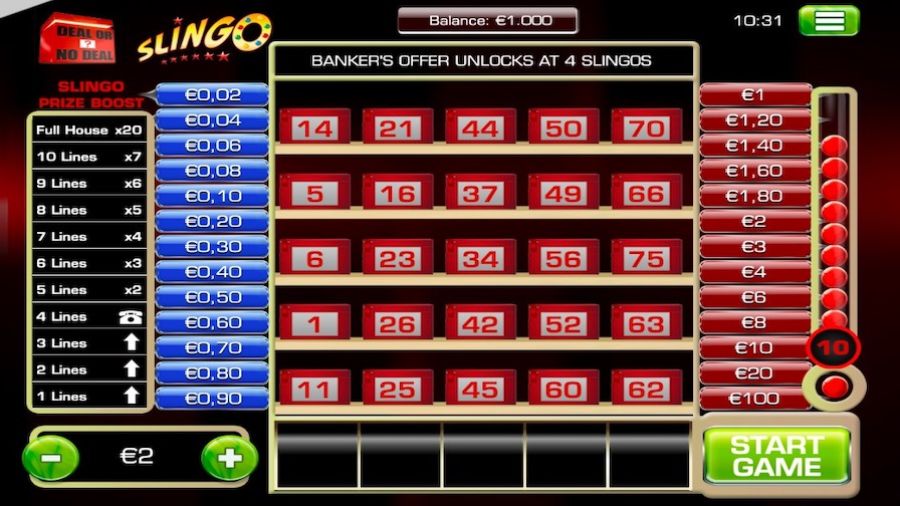 Slingo Deal Or No Deal En Slot - partycasino