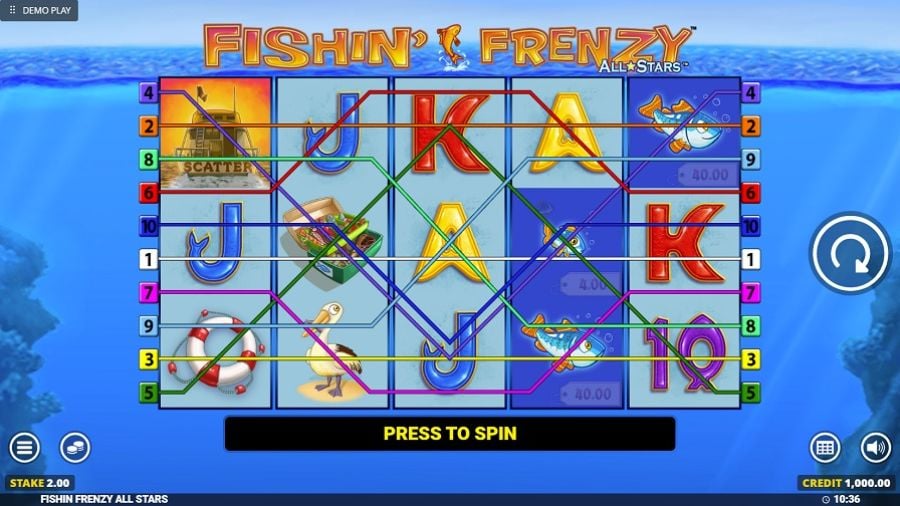 Fishin Frenzy All Stars Slot Eng - partycasino