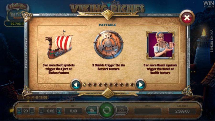 Viking Riches Feature Symbols - partycasino