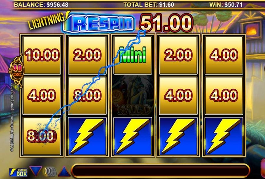 Lightning Horseman Bonus Win - partycasino
