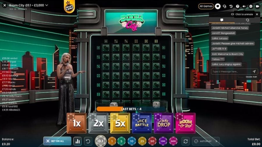 Boom City Payout Table - partycasino