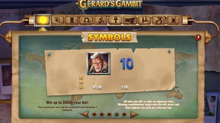 Gerards Gambit Feature Symbols - partycasino