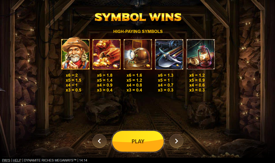 Dynamite Riches Megaways Feature Symbols - partycasino