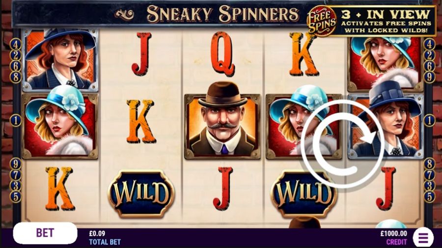 Sneaky Spinners Slot En - partycasino