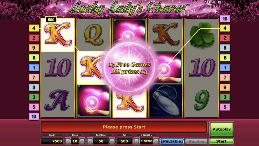 Lucky Ladys Charm Delux Bonus Eng - partycasino