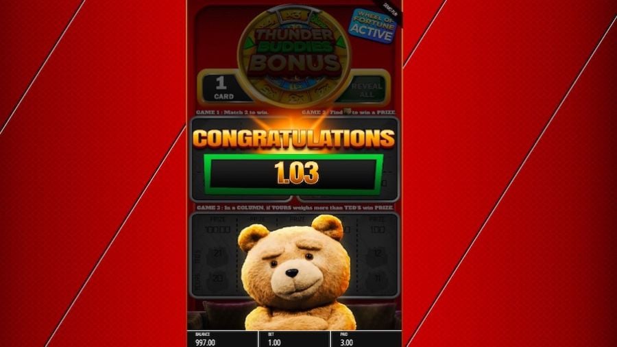 Ted Big Money Scratchcard Bonus - partycasino
