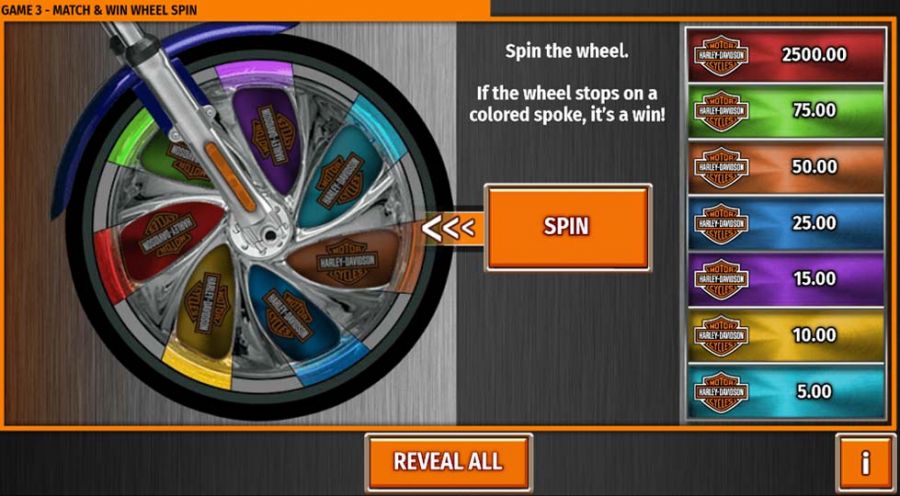 Harley Davidson Spin Wheel - partycasino