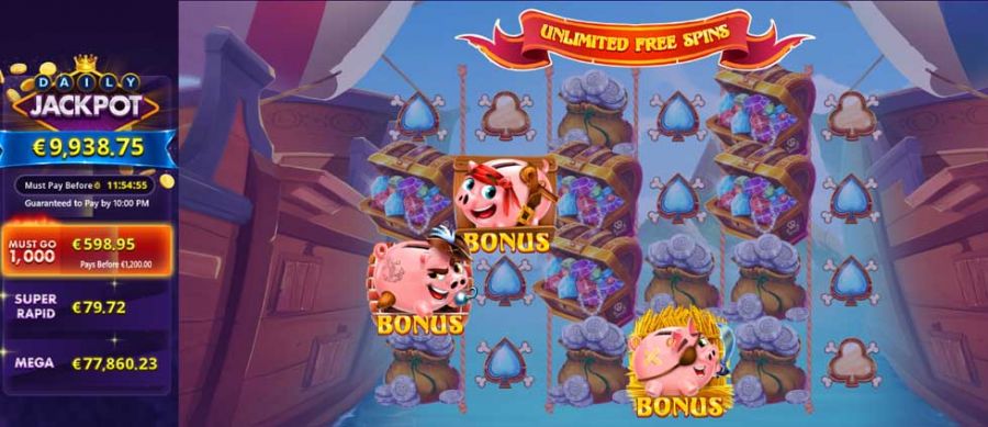 Piggy Pirates Free Spins - partycasino