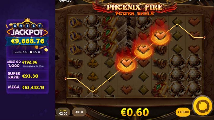 Phoenix Fire Power Reels Win - partycasino